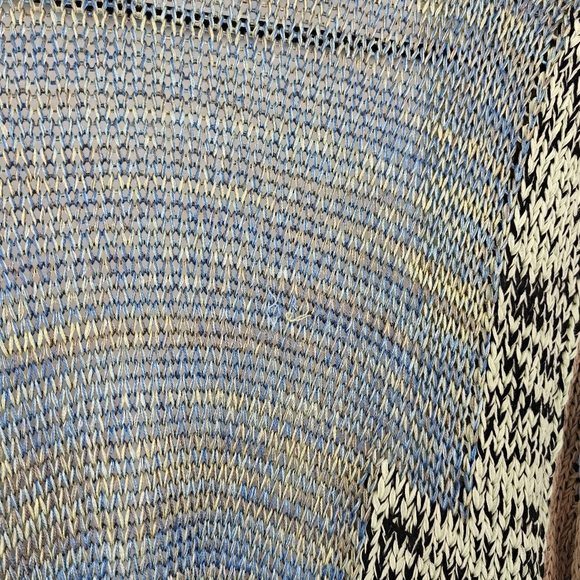 Italy ETRO MILANO Cotton Color Block Cardigan Long Open Knit Sweater Medium 42 - Picture 16 of 16